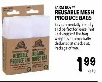 Farm Boy Reusable mesh produce bags offer