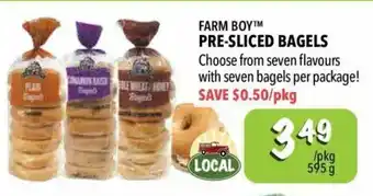 Farm Boy Pre-sliced bagels offer