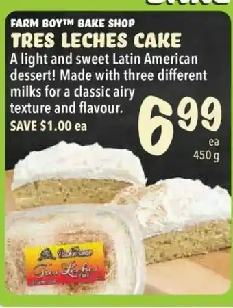 Farm Boy Tres Leches Cake offer