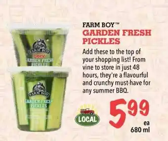 Farm Boy Garden Fresh Pickles offer