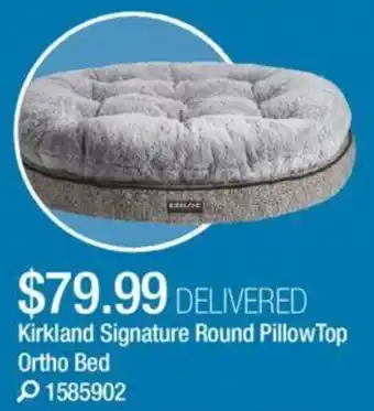 Costco Kirkland signature round pillow top ortho bed offer