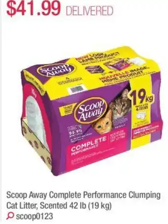 Costco Scoop away complete performance clumping cat litter, scented 42lb (19kg) offer