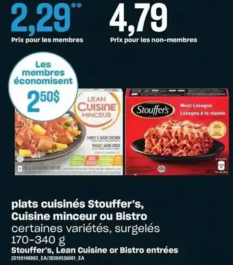 Provigo Stouffer's, Lean Cuisine or Bistro Entrées 170-340 g offer