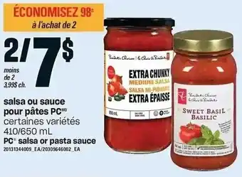 Provigo PC Salsa or Pasta Sauce 410/650 ml offer