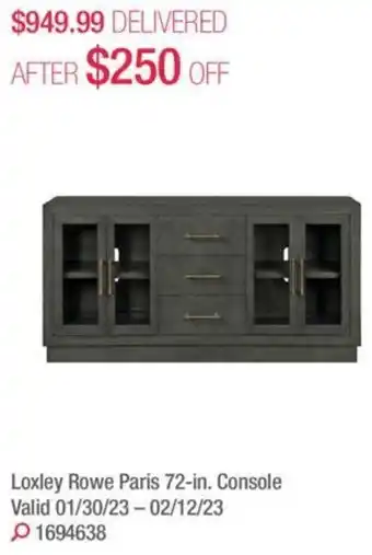 Costco Loxley Rowe Paris 72-in. console offer