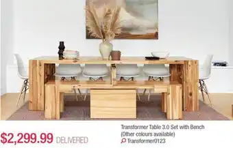Costco Transformer table 3.0 set with bench offer