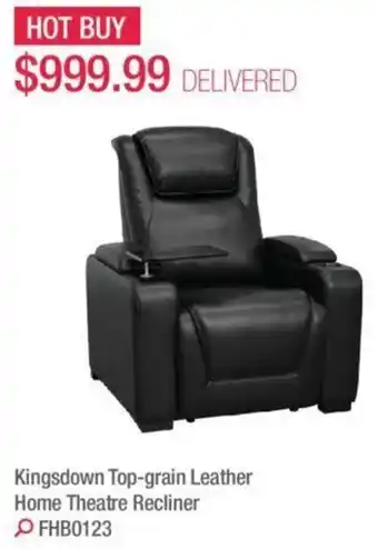 Costco Kingsdown top-grain leather home theatre offer