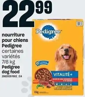 Provigo Pedigree Dog Food 7/8 kg offer