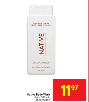 Walmart Native body wash offer
