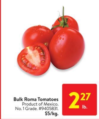 Walmart Bulk roma tomatoes offer