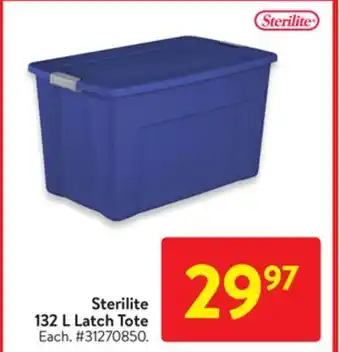 Walmart Sterilite 132 l latch tote offer