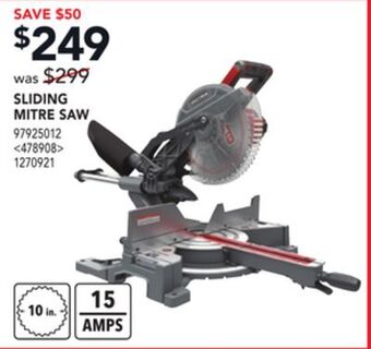 Lowe's Craftsman sliding mitre saw offer
