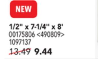 Lowe's Metrie "complete" shiplap wall panelling 1/2" x 7-1/4" x 8' offer