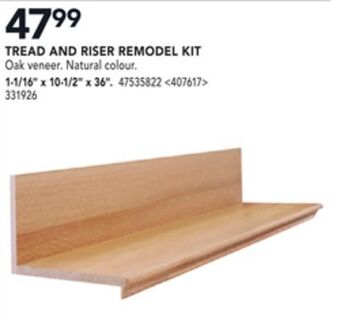 Lowe's Tread and riser remodel kit 1-1/16" x 10-1/2" x 36" offer