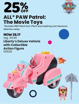 Toys R us Paw patrol liberty's deluxe vehicle with collectible action figure offer