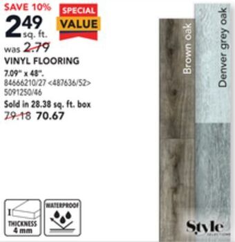 Lowe's Style selections vinyl flooring 7.09" x 48" offer