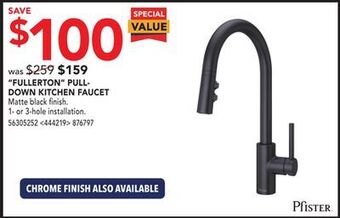 Lowe's Pfister "fullerton" pull- down kitchen faucet offer