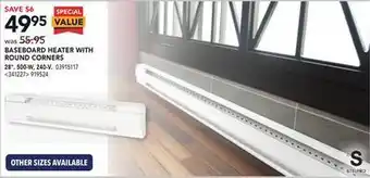 Lowe's Stelpro baseboard heater with round corners 28" offer