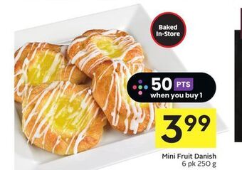 Foodland Mini fruit danish 6 pk 250 g offer
