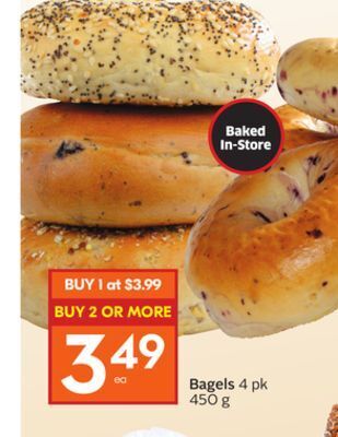Foodland Bagels offer