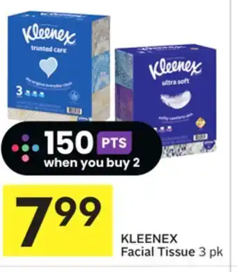 Foodland Kleenex facial tissue offer