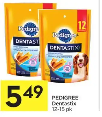 Foodland Pedigree dentastix 12-15 pk offer