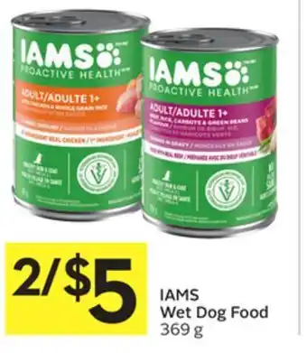 Foodland Iams wet dog food 369 g offer