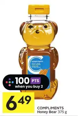Foodland Compliments honey bear 375 g offer