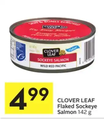 Foodland Clover leaf flaked sockeye salmon offer