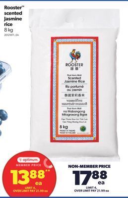 Real Canadian Superstore Rooster™ scented jasmine rice, 8 kg offer