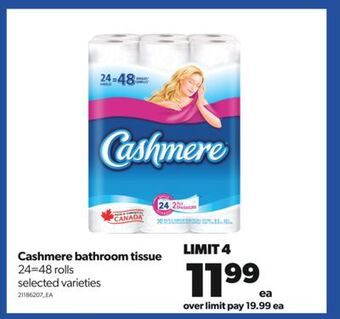Real Canadian Superstore Cashmere bathroom tissue, 24=48 rolls offer