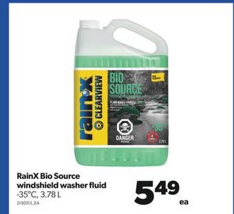 Real Canadian Superstore Rainx bio source windshield washer fluid -35°c, 3.78 l offer
