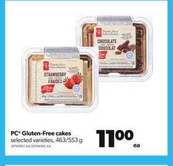 Real Canadian Superstore Pc® gluten-free cakes, 463/553 g offer
