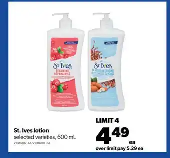 Real Canadian Superstore St. ives lotion, 600 ml offer