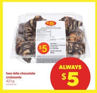 Real Canadian Superstore Two-bite chocolate croissants, 423 g offer