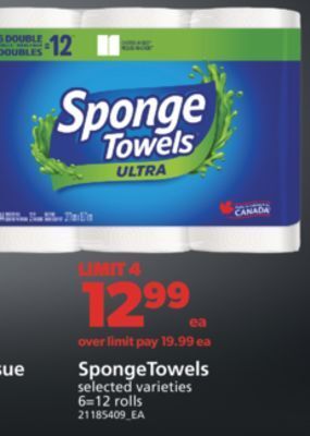 Real Canadian Superstore Spongetowels, 6=12 rolls offer