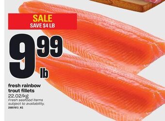 Loblaws Fresh rainbow trout fillets offer