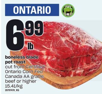 Loblaws Boneless blade pot roast offer
