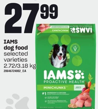 Loblaws Iams dog food, 2.72/3.18 kg offer
