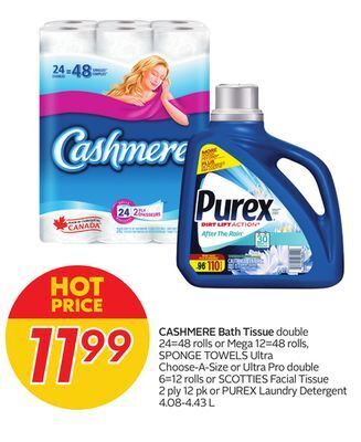 Sobeys Cashmere bath tissue double offer