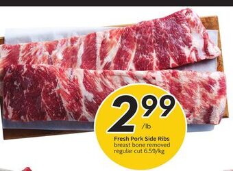 Sobeys Fresh pork side ribs offer