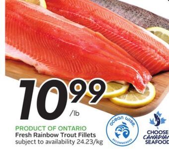 Sobeys Fresh rainbow trout fillets offer