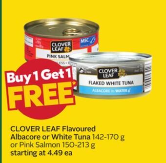 Sobeys Clover leaf flavoured albacore or white tuna offer
