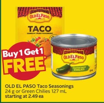 Sobeys Old el paso taco seasonings offer