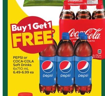 Sobeys Pepsi or coca-cola soft drinks offer