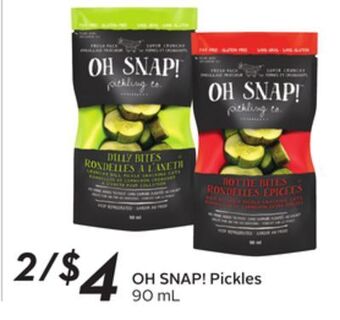 Sobeys Oh snap! pickles offer