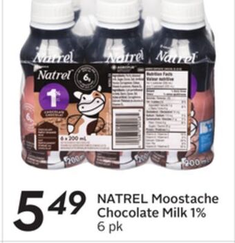 Sobeys Natrel moostache chocolate milk offer