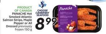 Sobeys Panache hot smoked atlantic salmon strips, maple pepper or all dressed offer