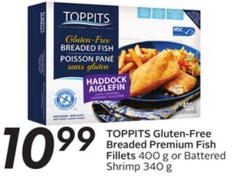 Sobeys Toppits gluten-free breaded premium fish fillets offer