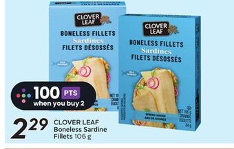 Sobeys Clover leaf boneless sardine fillets offer